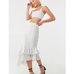 🛑TEMPORARY HOLD🛑 NWT Striped Crop Top & Fishtail Midi Skirt Set